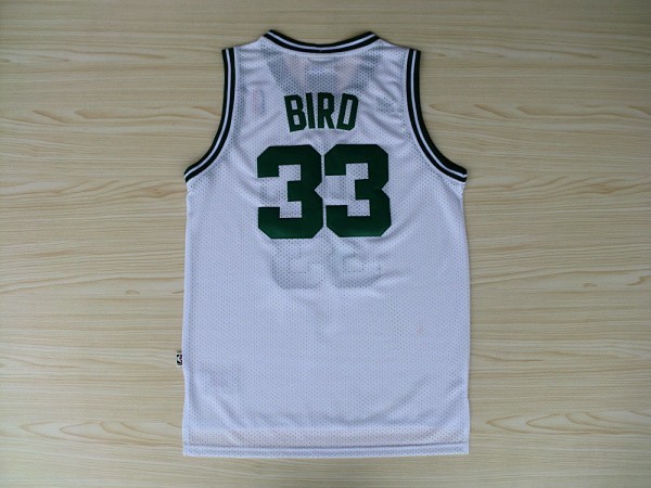 Boston Celtics  33 Larry Bird White Hardwood Classic Throwback Jerseys Wholesale